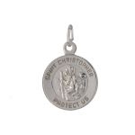 Sterling Silver St. Christopher Medal - 11mm