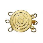 Gold Filled - Round Bullseye Clasp w/3 Rings