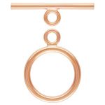 Rose Gold Filled 11mm Round Toggle Clasp
