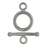 Sterling Silver Round Toggle Clasp - 12mm