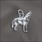 STERLING SILVER CHARM - HOWLING WOLF