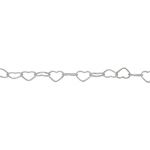 Sterling Silver Heart Shaped Chain - 7x5mm
