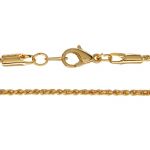 Base Metal Gold Plated Finished Rope Chain with Lobster Claw - 16"