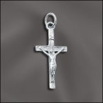 Sterling Silver Crucifix Charm - 24X11mm