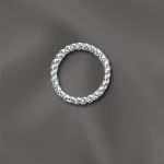 STERLING SILVER 19 GA .036"/7MM OD JUMP RING TWISTED - CLOSED