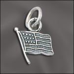 STERLING SILVER CHARM - AMERICAN FLAG