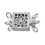 STERLING SILVER FILIGREE BOX CLASP W/3 RINGS