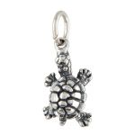 Sterling Silver Turtle Charm - 18x9mm