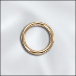 Base Metal Plated 18 G .040X8Mm Od Jump Ring Round - Open (Gold Plated)