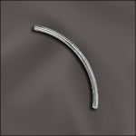 BASE METAL PLATED 2X40MM CURVED TUBE (SILVER PLATED)