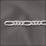 Base Metal Plated Figaro Chain (Silver Plated)