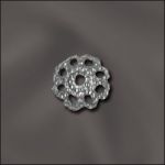 Base Metal Plated 5Mm Bead Cap (Silver Plated)
