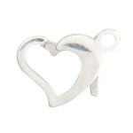 Sterling Silver - 10mm Heart Shape Clasp w/Ring