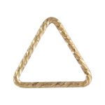 Gold Filled Link/Jump Ring - Closed 10MM Sparkle Triangle 19Ga/.89MM/.035"