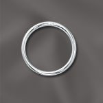 Sterling Silver Round Closed Jump Ring - .032"/10mm OD - 20 GA