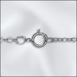 STERLING SILVER FINISHED FINE FLAT CABLE CHAIN - 18"