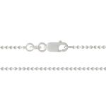 Sterling Silver Finished Ball Chain - 18" w/ 10mm Lobster Claw