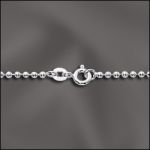 Sterling Silver Finished 2mm Ball Chain - 16"