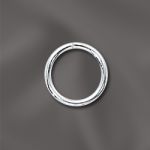 STERLING SILVER 19 GA .036"/8MM OD JUMP RING ROUND - OPEN