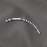 STERLING SILVER 2X40MM  ROUND CURVED TUBE