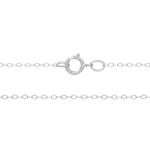 Sterling Silver Finished Fine Flat Cable Chain - 24"