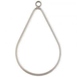 Sterling Silver Teardrop Chandelier - 29x20mm