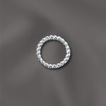 STERLING SILVER 19 GA .036"/6MM OD JUMP RING TWISTED - CLOSED