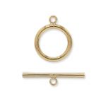 Gold Filled - 15mm Round Toggle Clasp