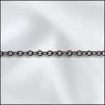 (D) Base Metal Antique Silver Plated Round Cable Chain