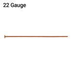 Genuine Copper Head Pin - .025"/.65mm/22GA - 1 1/2"