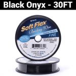 Soft Flex Black Onyx Beading Wire - Fine Diameter 30ft