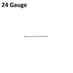 Gold Filled 3/4" Head Pin .020"/.5mm/24 GA - 1.2-1.25mm Head Diameter
