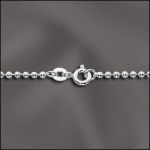 Sterling Silver Finished 2mm Ball Chain - 24"