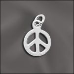 STERLING SILVER CHARM - SMALL PEACE SIGN