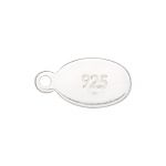 Sterling Silver 11x6mm .925 Quality Tag with Small Text