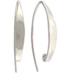 Sterling Silver Hammered Ear Wire with Hidden Loop - 26mm - .038"/1MM/18GA
