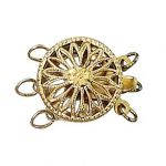 Gold Filled Round Filigree Clasp w/3 Rings