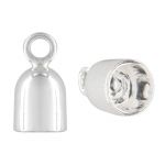 Sterling Silver End Cap with Round Top - 4mm ID