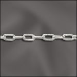Base Metal Plated Drawn Cable Chain (Silver Plated)