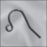 (D) Base Metal Plated Ear Wire .025'/.64MM/22 GA Round Wire (Gun Metal)