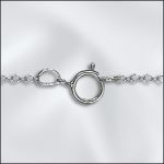 STERLING SILVER FINISHED FINE ROUND CABLE CHAIN - 18"