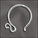 Sterling Silver Ear Wire .032"/.8MM/20 GA Fancy Ear Wire