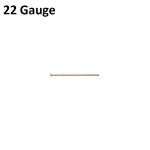 Gold Filled 3/4" Head Pin .025"/.65mm/22 GA - 1.5-1.6mm Head Diameter