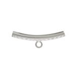 Sterling Silver Curved Tube - 2.75mmx25mm w/ Closed Ring