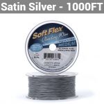 Soft Flex Satin Silver Beading Wire - Medium Diameter 1000ft