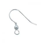 Sterling Silver Looped Helix w Ball Earrings. Wholesale - 925Express