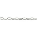 Sterling Silver 2-Sided Diamond Cut Paperclip Chain w/ E-Coat 3x1.5mm OD