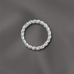 STERLING SILVER 18 GA .040"/8MM OD JUMP RING TWISTED - CLOSED
