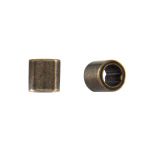 Base Metal Plated - 2X2Mm Tube Crimp Bead (Antique Brass)