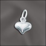 Silver Filled Charm - Small Puffed Heart